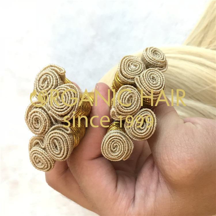 Top quality hair extensions to order-- Blonde Handtied Weft  C27